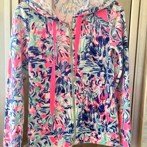 Lilly Pulitzer Pink and Blue Patterned Hoodie